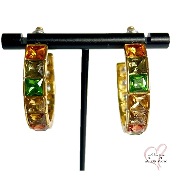 J.Crew Jewelry - Square Gem Hoop Earrings (J.Crew)